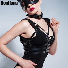 Кожаные ремни для женщин Ddlg панк готика сексуальное женское белье ремни Высокая талия Сексуальное Связывание регулируемые Эротические пары Rave Night