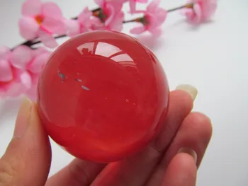 

Rare ! Natural Smelting Red quartz Quartz Crystal Ball HEALING Decoration Resistant Healing Stone Feng Shui Decoration 129g