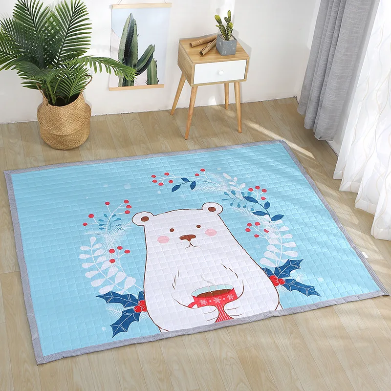 Tapetes de Jogo do Bebê Decoração para Casa Animais Veados Elefante Raposa Urso Girafa Anti-skid Cobertor Crianças Tapete Estilo Nórdico Quarto Foto Adereços 23 Animais veados elefante raposa urso girafa anti