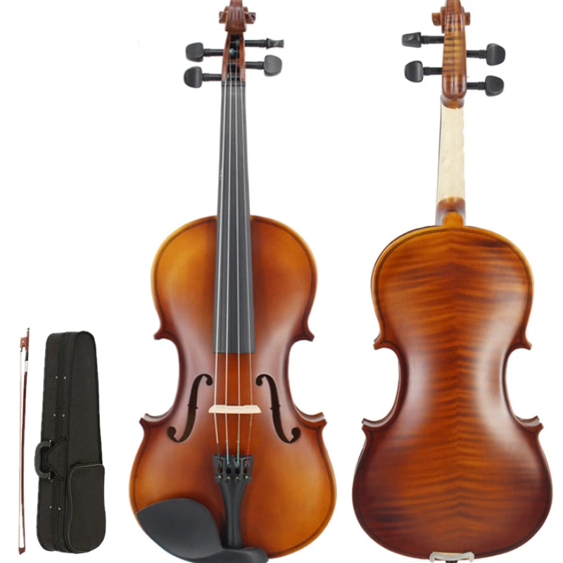 

4/4 3/4 1/2 Professional Violin Technology Pattern Tiger Pattern Adult Solid Wood Grading Performance violin TL-VP001-3