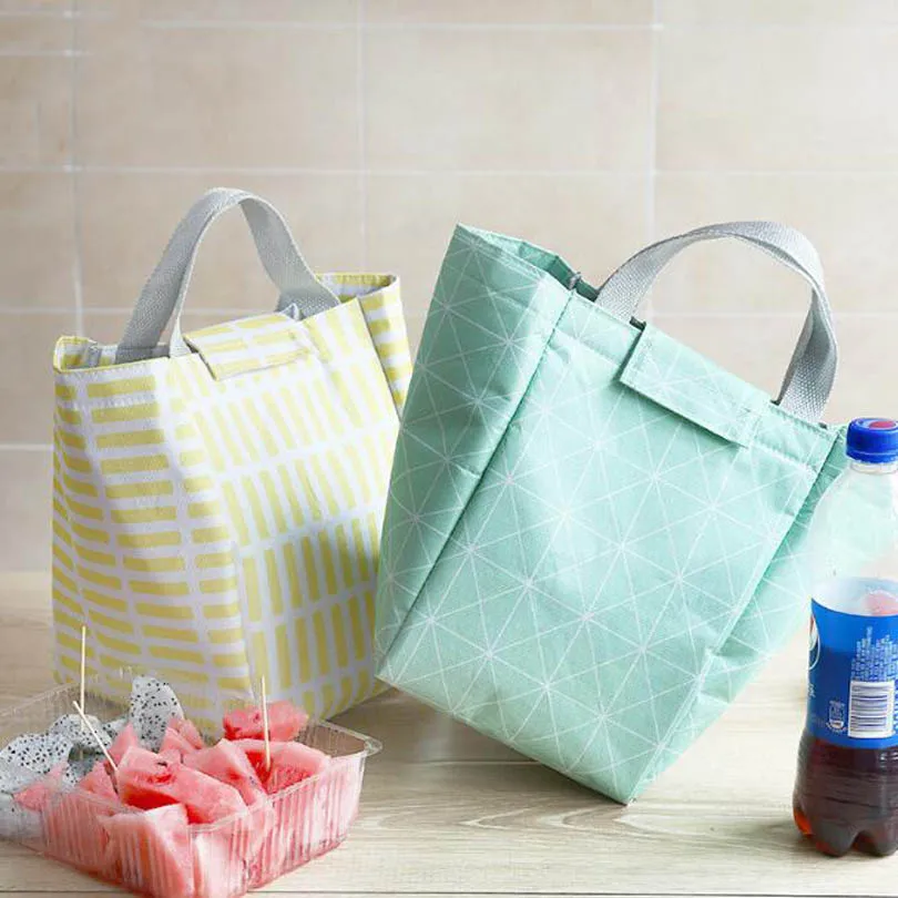 

Female Simple Dot Lunch Food Box Bag Fashion Insulated Thermal Food Picnic Lunch Bags for Women kids Men Cooler Tote Bag Case