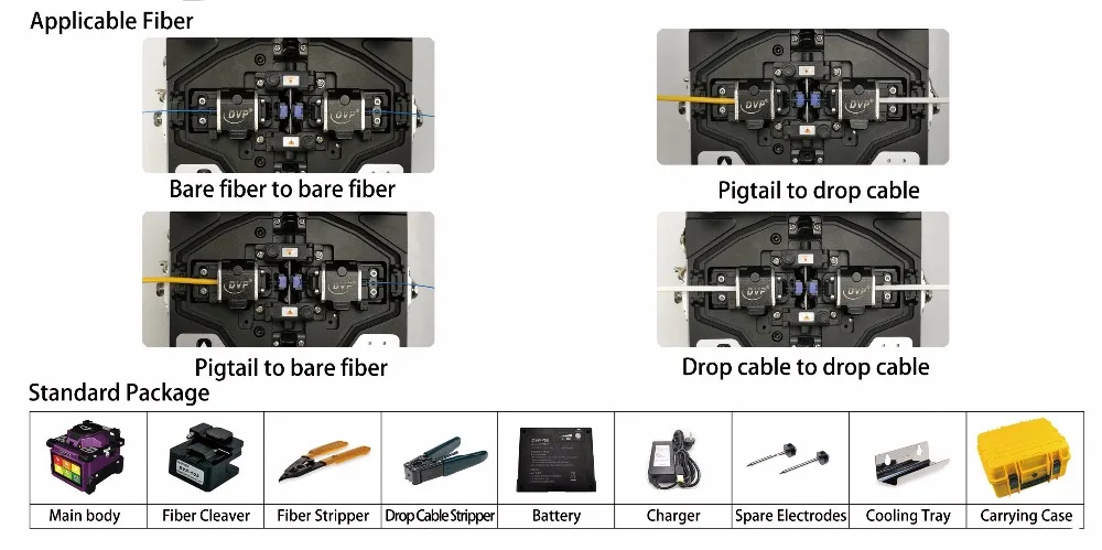 2019 Новое прибытие DVP-765 слияние оптических волокон Splicer FTTH ядро к ядру выравнивания волоконно-оптического сращивания машина английское меню