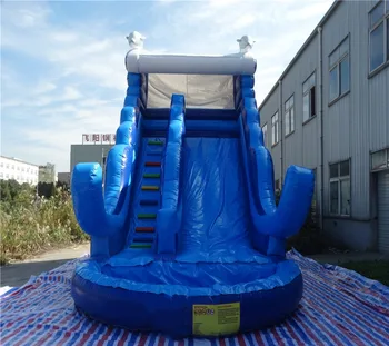 Outdoor inflatable water slide with swimming pool ,inflatable bouncer ,inflatable slide for sale