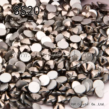 

#2058NoHF Jet Hematite Color Flatback Strass Crystal Stones Nail Art Rhinestones SS20