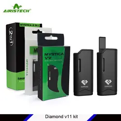 Оригинальный Airistech Diamond V11 испаритель комплект airis воск/масло электронная сигарета комплект с 650 мАч батарея двойная кварцевая спираль