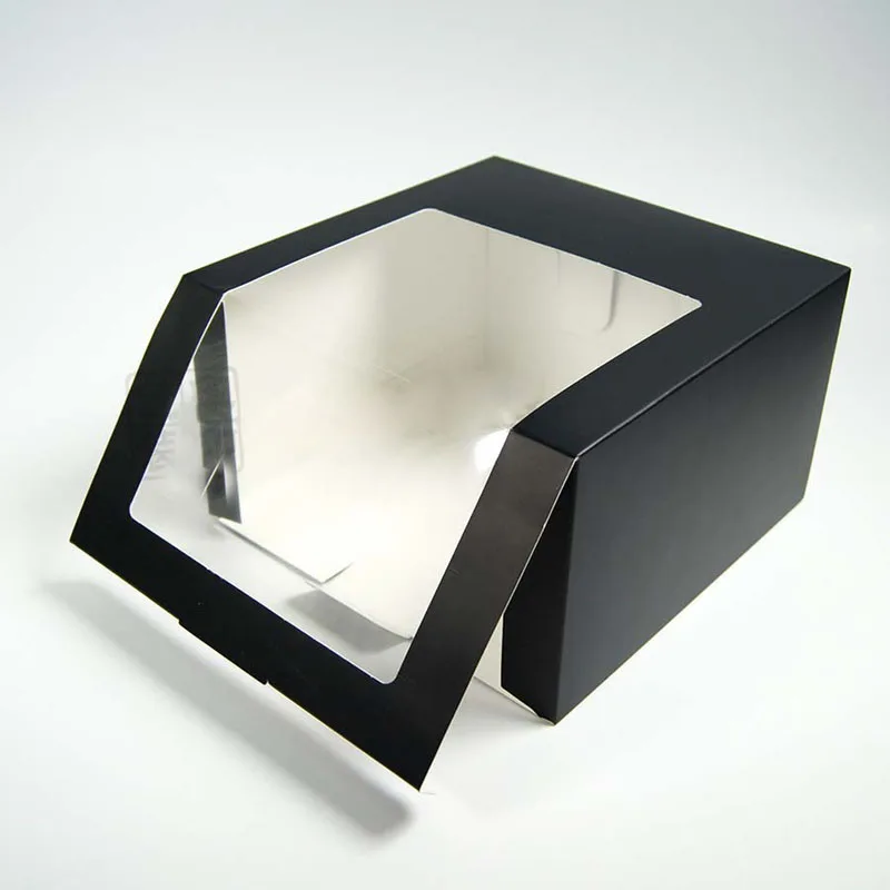 

Black Paper with PVC Window Party Gift Box Wholesale Hats Packing Boxes Can Custom Logo
