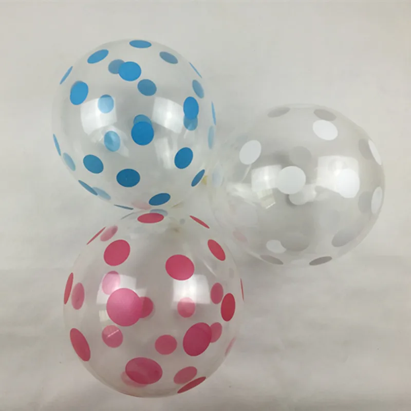 

TSZWJ Z-028 12-inch 10pcs / lots transparent printing dot dot dither latex balloons birthday party balloon wedding arrangement