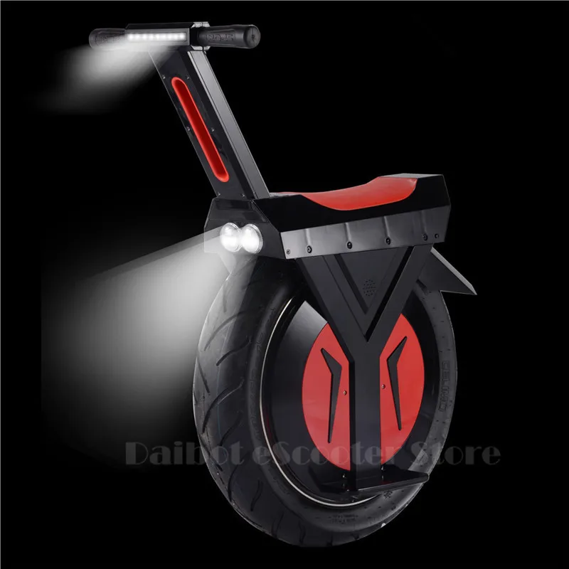 Monowheel Electric Unicycle 17'' Self Balancing Scooter Motor 500W 60V One Wheel Bluetooth Speaker Electric Motorcycle Adult