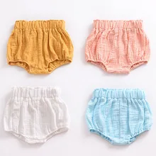 Новые От 0 до 5 лет, милые штанишки для новорожденных, шорты, PP штаны, хлопковые, льняные, треугольные, однотонные, в горошек, в полоску, шорты для маленьких девочек, летние брюки