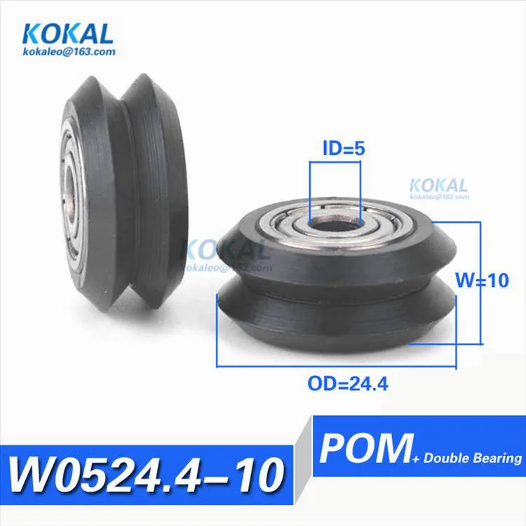 

10pcs/Lot BW25 W / V groove Openbuilds 3D printer nylon wheel ball bearing with pulley track roller W printer wheel 0524mm