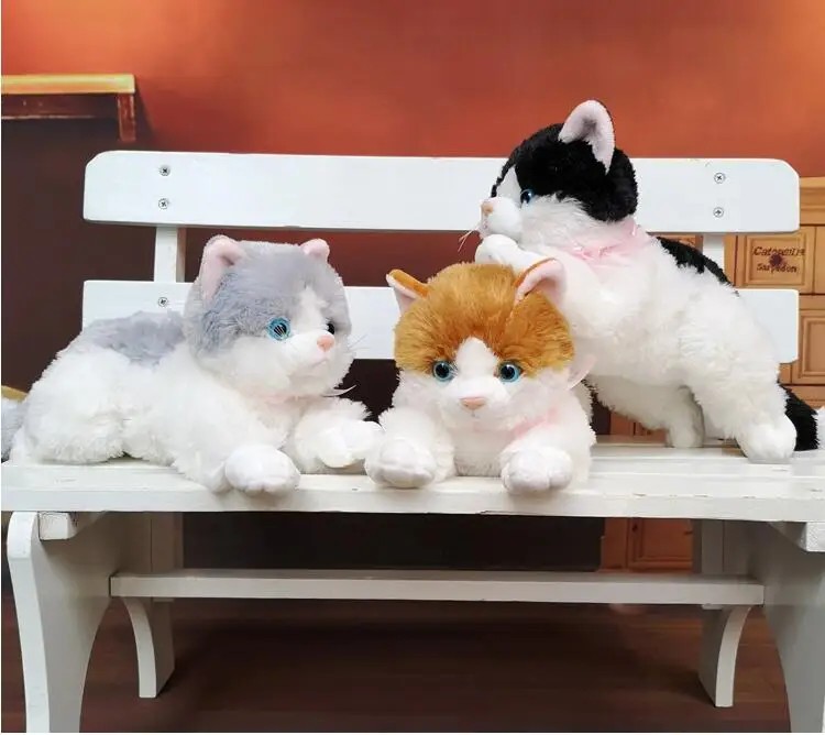 Candice guo! Q плюшевая игрушка милая мультяшная папа шарф котенок имитация кот мягкая