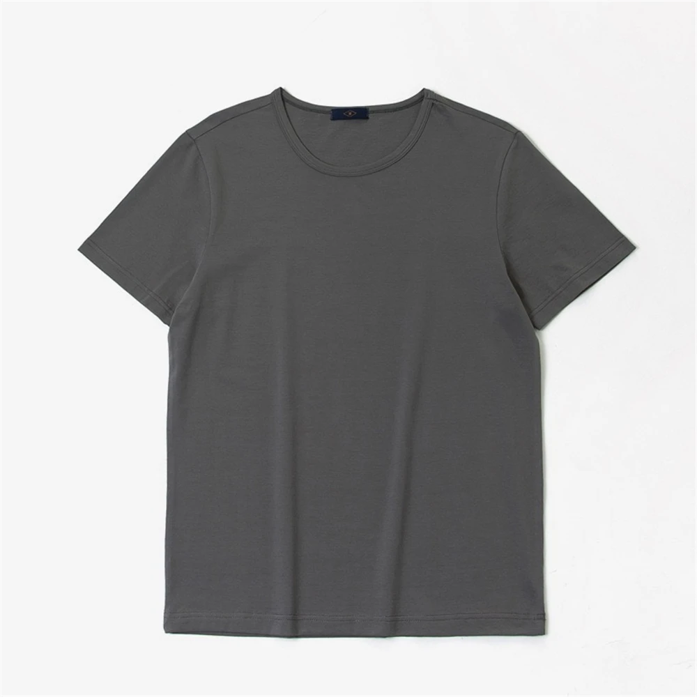 Men's Summer Cotton Solid Color Round Neck Short Sleeve T-Shirt Harajuku Style Japanese Home Set Half Sleeve Loose Toping Shirt Men's Summer Cotton Solid Color Round Neck Short Sleeve T-Shirt Harajuku Style Japanese Home Set Half Sleeve Loose Toping Shirt