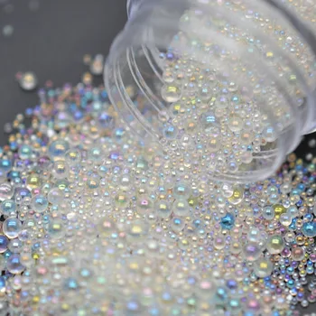 

1Box Crystal Colorful Caviar Beads 3D Glass Rhinestone Ball Beads 0.6-3mm Mixed Tiny Beads For Nail Art Decorations MJZ2137