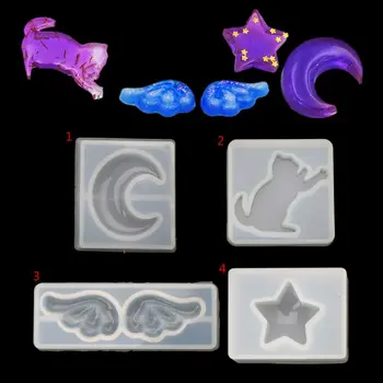 

Moon Star Cat Wing Shape Jewelry Silicone Mold DIY Craft Tool Jewelry Making