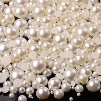 

2-14mm Half Round Acrylic Imitation Flatback Pearl Beads pearls for crafts DIY Decoration Nail Art Jewelry Findings Accessories