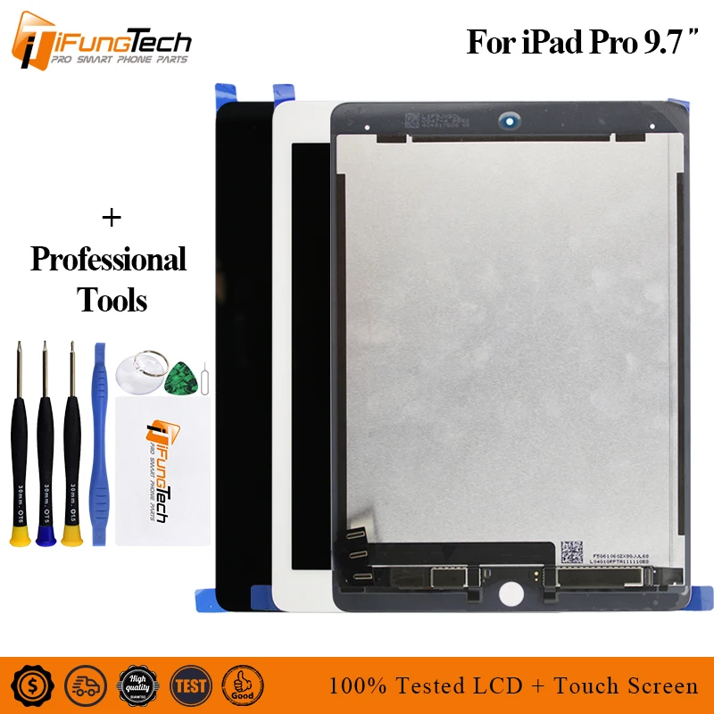 

Original/OEM LCD Display For iPad Pro 9.7 inch A1673 A1674 A1675 Touch Screen Digitizer Full Assembly Replacement No Home Button