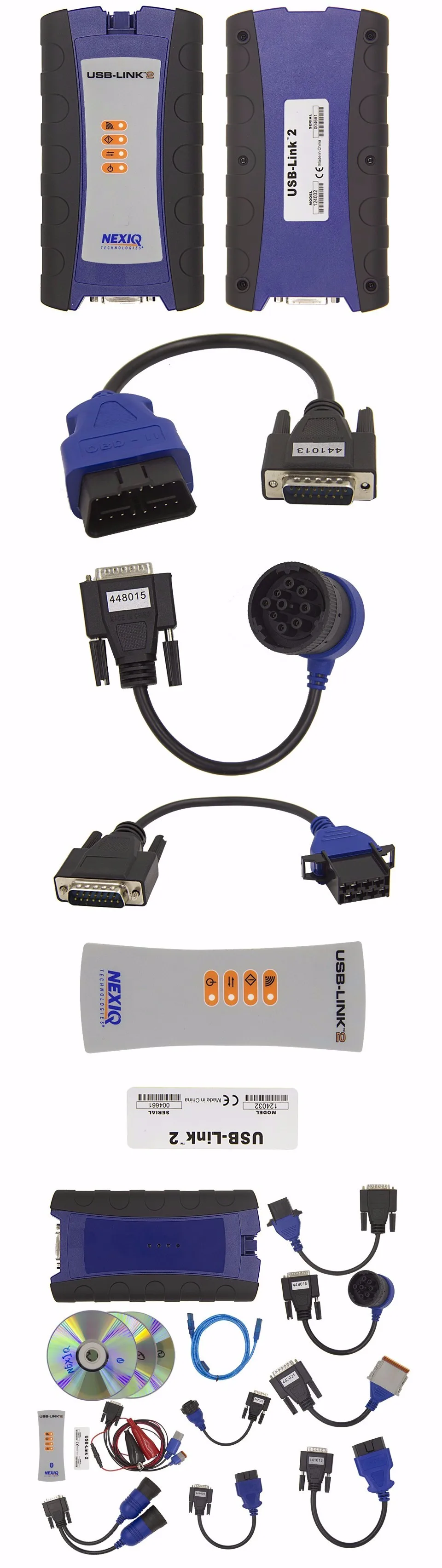 2016-New-NEXIQ-USB-Link-Truck-Diagnostic-Tool-With-Full-Set-NEXIQ-2-USB-Link-With-1