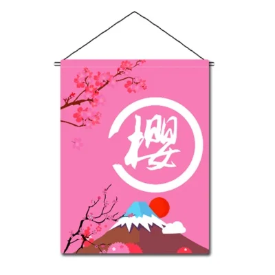 35x45 см японский подвесной флаг суши resurant малые флаги izayaka украшения флаг маленькие баннеры - Цвет: Сливовый