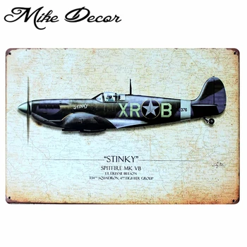 

[ Mike86 ] Stinky Air Plane Second World War Metal Signs Gift PUB Wall art Painting Poster Bar Decor AA-101 20*30 CM