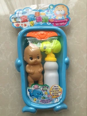 Детские водные игрушки для ванной ванны бутылочка для кормления утка кукла Случайные части - Цвет: medium blue