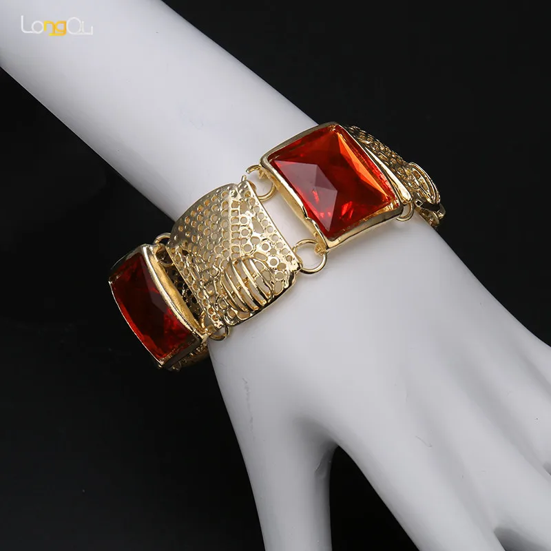 

Gorgeous Gold /Rose Color red Shell Black Resin Charm Bracelet Wedding Party Beads Bracelets For Women Bridal Pulseras