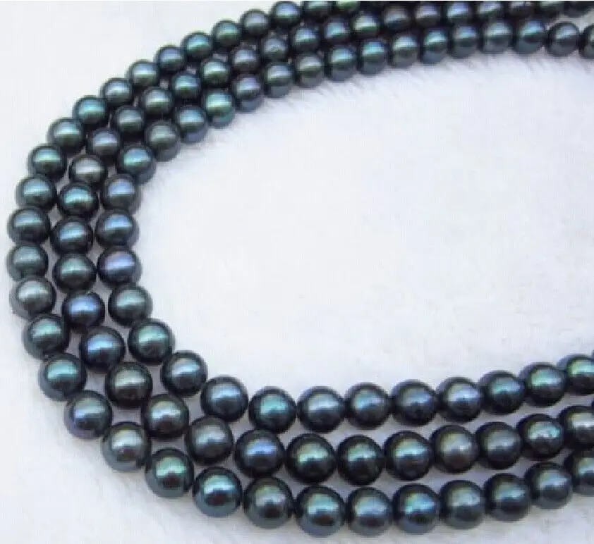 

ELEGANT 49 INCH 8-9MM BLACK SOUTH SEA TAHITIAN PEARL NECKLACE