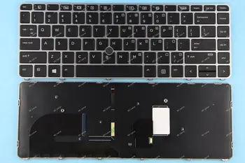 

New Original US QWERTY Keyboard For HP EliteBook 745 G3 840 G3 836308-001 821177-001 BACKLIT, Silver Frame Black, with Pointer