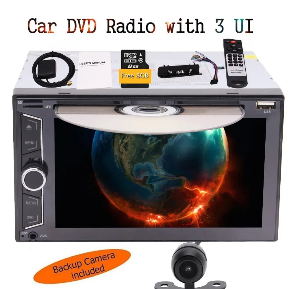 EinCar 6 2 font b Car b font GPS Navigation Maps Bluetooth 2 din DVD CD
