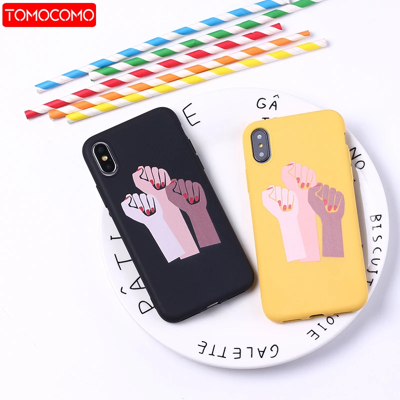 

Feminist Girls Gang Woman Fashion Soft Silicone Matte Candy Case Coque Fundas For iPhone 11 Pro 6 6S 8 8Plus X 7 7Plus XS Max