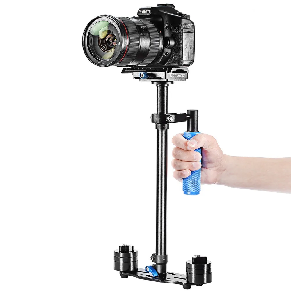 

Neewer 24"/60cm Handheld Stabilizer with Quick Release Plate 1/4"+3/8" Screw for For Canon/Nikon/Sony/Gopro Hero/Phone DSLR DV