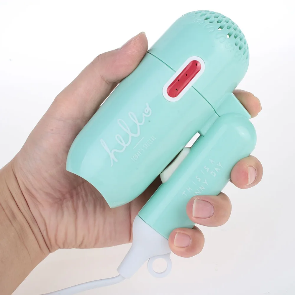 

Foldable Hair Dryer High Airflow Fast Drying Low Noise Mini Portable Household Hair Dryer US Plug Hair Styling Supplies