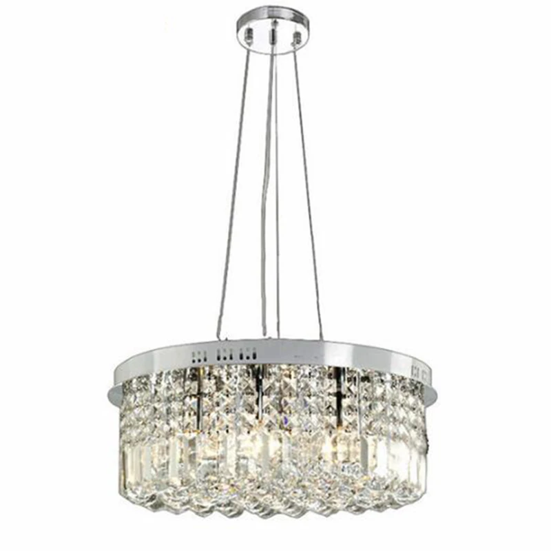 

Brief modern led crystal pendant light restaurant Round suspension crystal pendant light Living room bedroom lamp