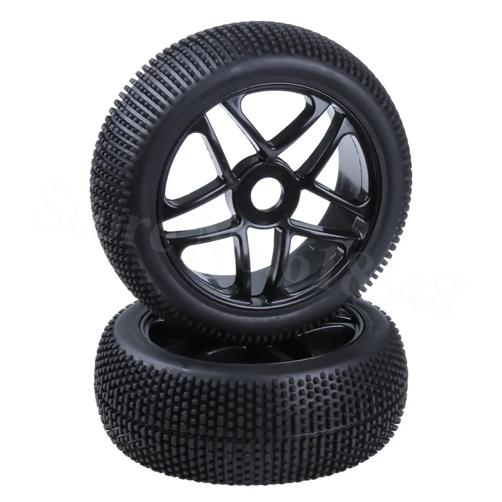2pcs RC 1/8 Buggy Tyre Tire & Wheels Hex17mm Dia 115mm Width42mm For