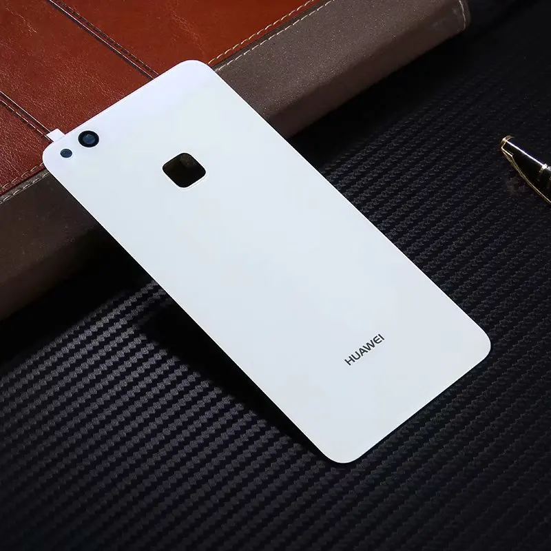 Корпус для Huawei P10 Lite P10Lite Батарея двери реальные задняя крышка запчасти из стекла - Цвет: Белый
