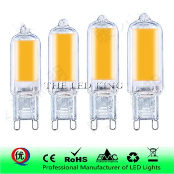 

G9 LED Light Bulbs 5W COB Glass LED Lamps 40W Halogen Bulb Equivalent for Pendant Lighting Fixture Home Chandeliers