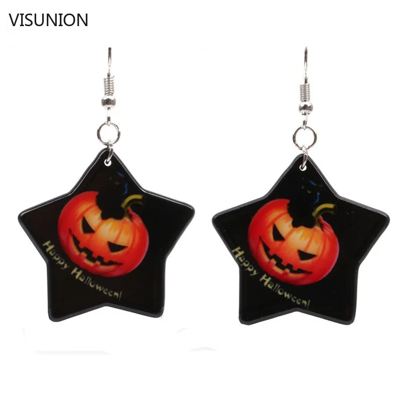 

Acrylic Halloween Pumpkin Ghosts Spiders Monster Earrings Drop Dangle Fashion Jewelry For Girls Women Teen Anime Gift
