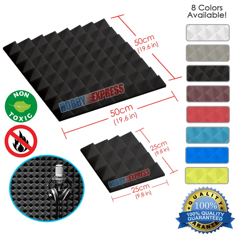 

Акустическая панель Arrowzoom в форме пирамиды, Звукопоглощающая студийная Звукоизоляционная плитка из пенопласта 19,6*19,6*1,9 "/9,8*9,8*1,9" KK1034