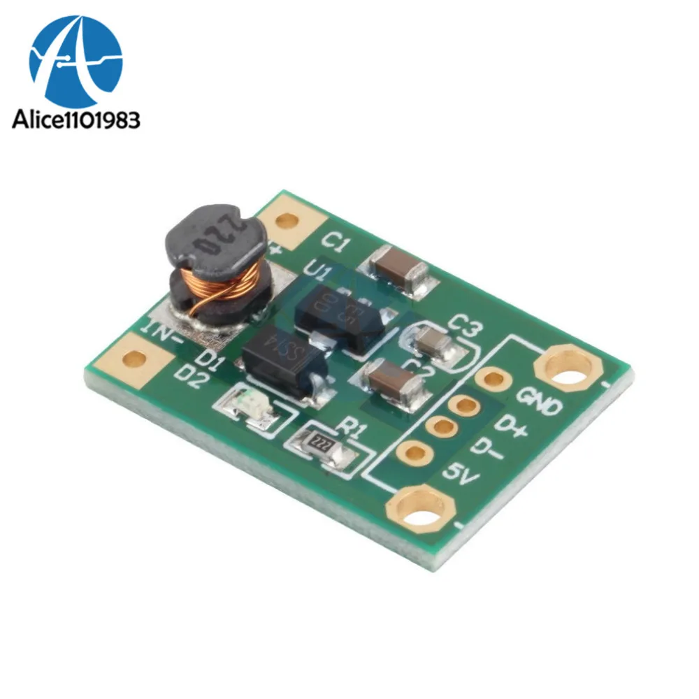

5pcs/lot High Conversion Efficiency 600mA 5V Step Up Power Module Board DC-DC 1V-5V Mini Step-up Boost Converter For Arduino