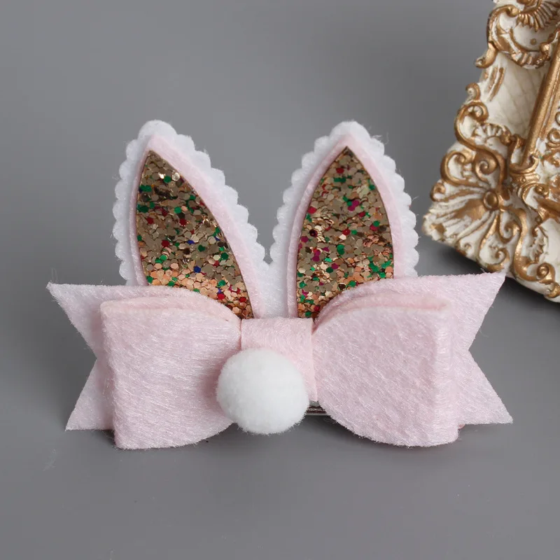 Easter hair clip bunny hair clip sequin bunny baby hair clippie sequin clippie 