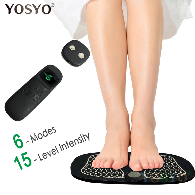 

EMS Foot Massager ABS Muscle Stimulator Remote Control Wireless Physiotherapy USB Rechargeable Revitalizing Pedicure Tens