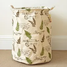 Листья водонепроницаемый холст корзина для белья дерево медведь с рисунком ежа хлопок белье корзина для хранения одежды