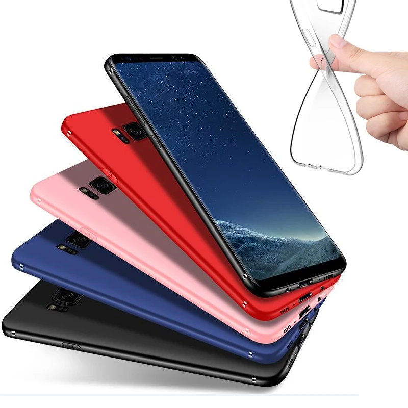 

SUREHIN soft case for Samsung galaxy Note 8 9 Note8 S10e S10 S9 S8 Plus S7 edge cover transparent clear silicone protective case