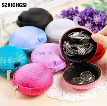 

SZAICHGSI Mini Round Hard Storage EVA Case Bag for Earphone Headphone SD TF Cards Cable Cord Wire wholesale 500pcs/lot