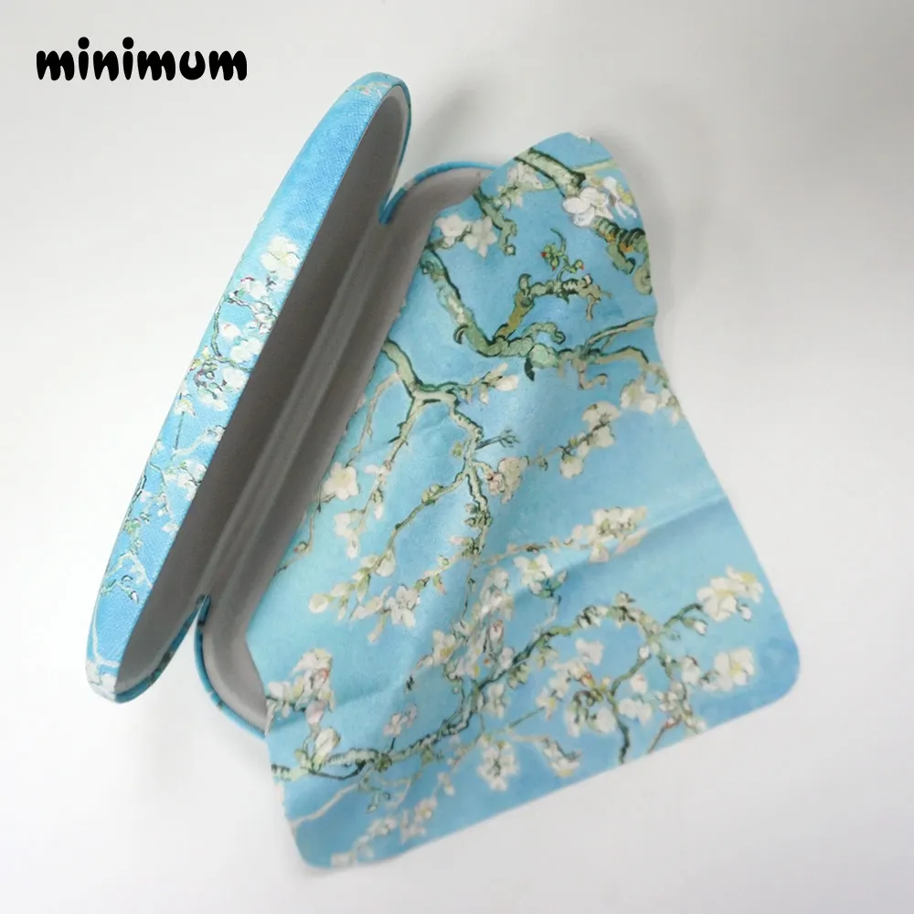 MINIMUM Retro oil painting sunglasses case with Glasses Cloth Microfiber Clean Lens Dust Wiper Camera Screen Cleaner Soft Suede