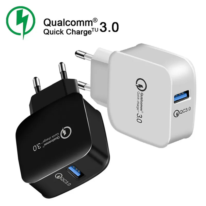 

18W Phone USB Charger Quick Charge 3.0 Fast Mobile Phone QC 3.0 Charger USB Adapter for HTC M8 SONY XA1 XA2 XZ Premium LG G5 G6