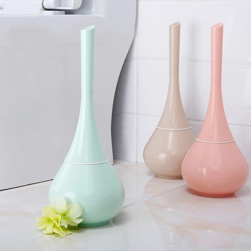 

1 Pcs Creative Plastic Toilet Brush Round Shape Design Home Bathroom Scrub Cleaning Brushes Holder Set Household Cleaning Tools