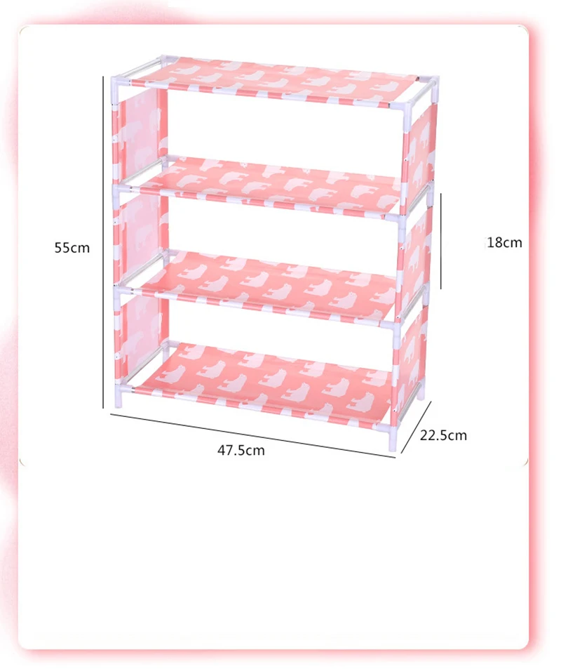 4 яруса нетканый тканевый стеллаж хранение обуви Прихожая шкаф Органайзер держатель двери шкаф для хранения обуви полка DIY домашняя мебель