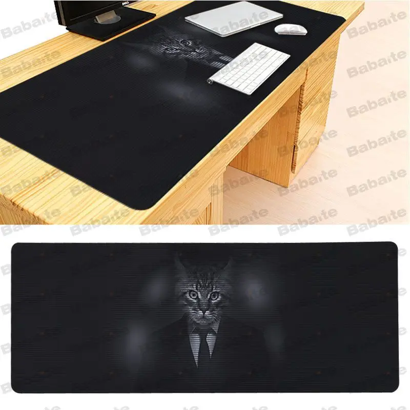 Lock Edge 30X90cm Babaite крутой кот прочный резиновый коврик для мыши Размер для 30x90 см 40x90 см Коврик для мыши - Цвет: Lock Edge 30X90cm