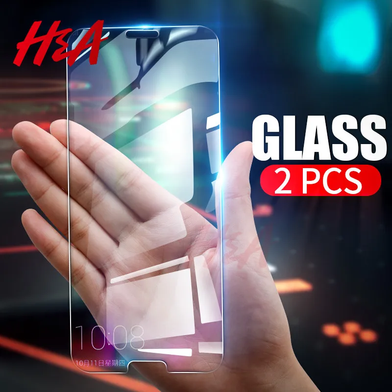 

H&A 2Pcs Full Cover Tempered Glass For Huawei Honor 8X 8 9 Lite Protective Glass Film For Huawei Honor 8 9 10 Screen Protector