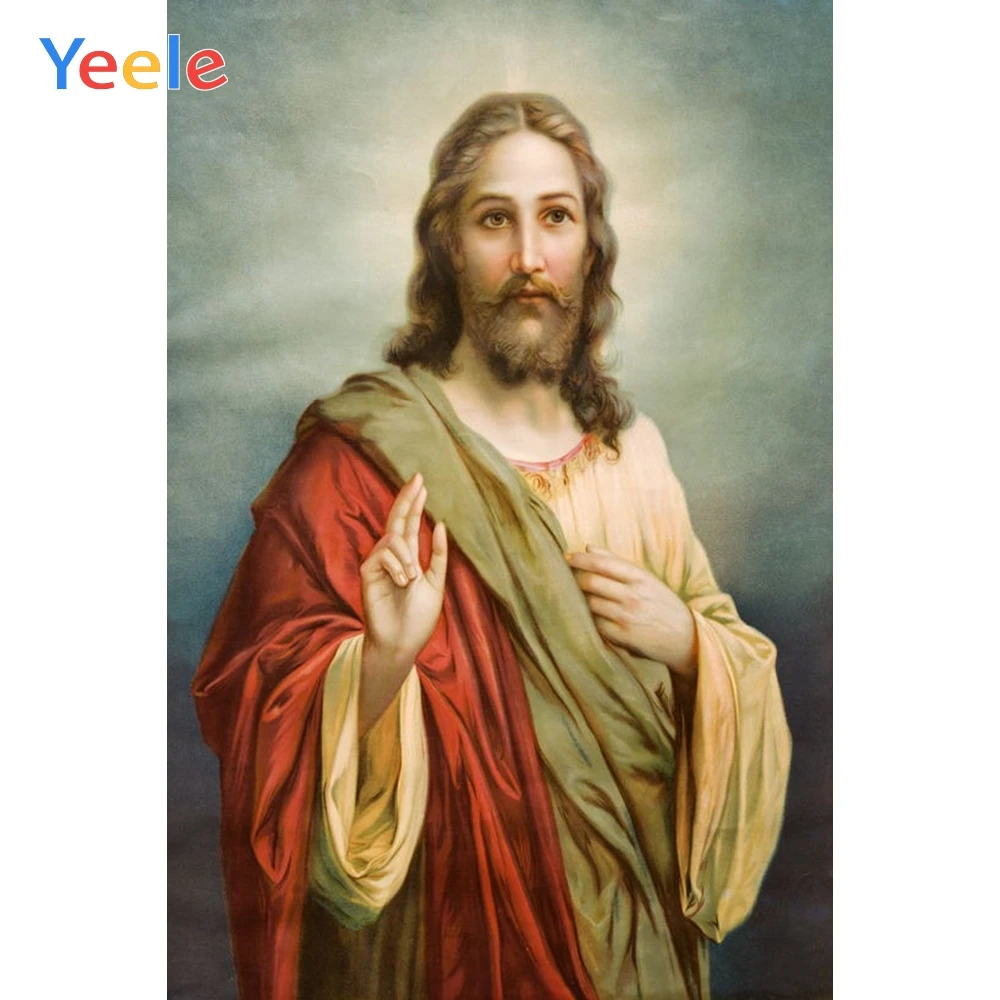 

Yeele Old Master Backdrops Jesus Photographic Backgrounds Aura Christ Portrait Painting Photography Backdrops For Photo Studio